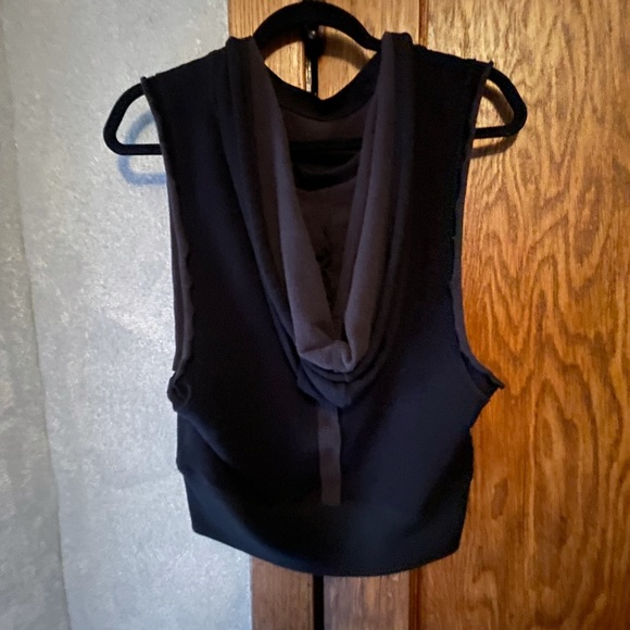 Freepeople movement black sleeveless hoodie SZ S - Picture 5 of 12